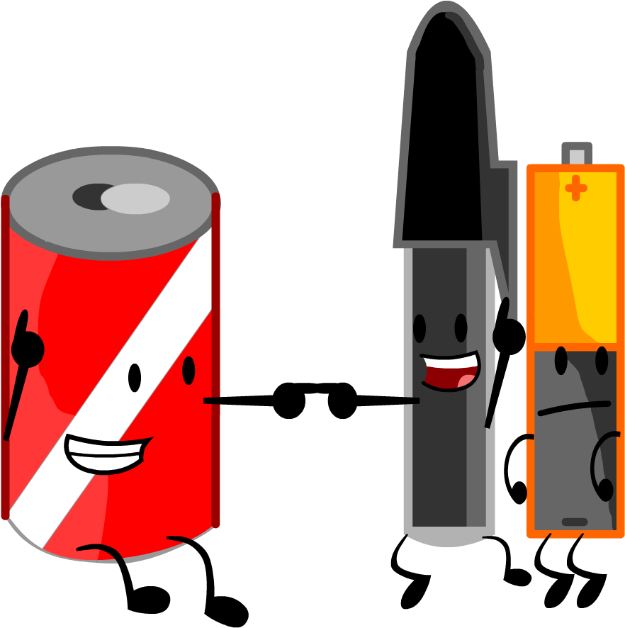 Soda Sharpie Battery - Bfdi Soda Clipart (882x886), Png Download
