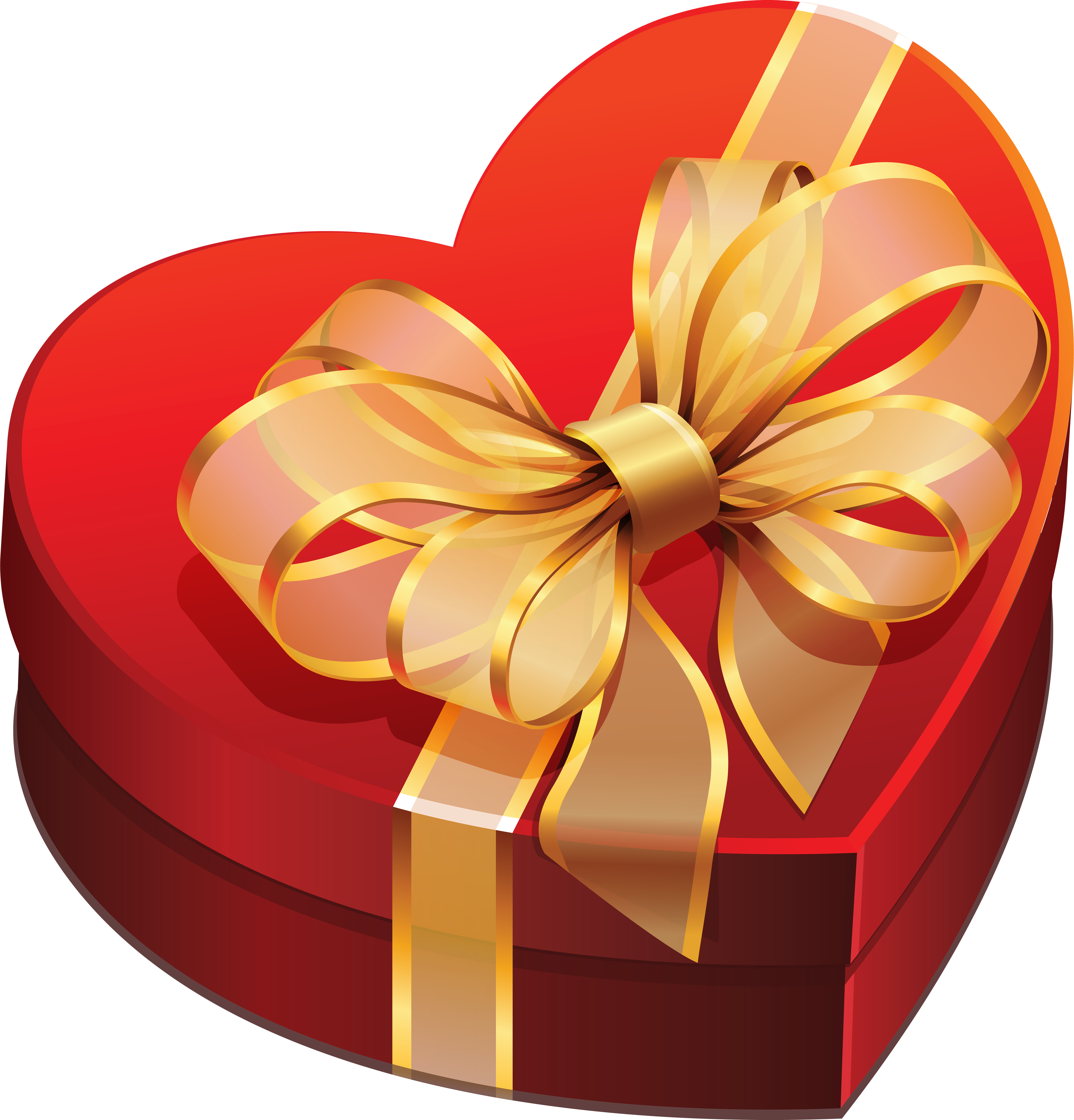 Gift Box Png Image - Valentine's Day Gift Box Heart Clipart (3367x3510), Png Download