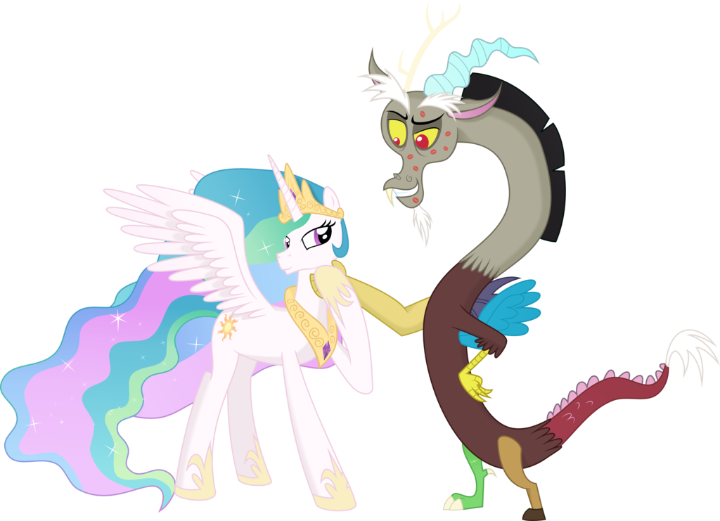 Farminilla, Discord, Dislestia, Female, Kiss Mark, - Cartoon Clipart (1024x741), Png Download
