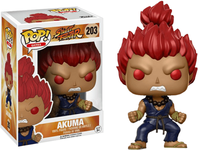 Akuma Funko Pop Vinyl - Funko Pop Street Fighter Akuma Clipart (650x491), Png Download