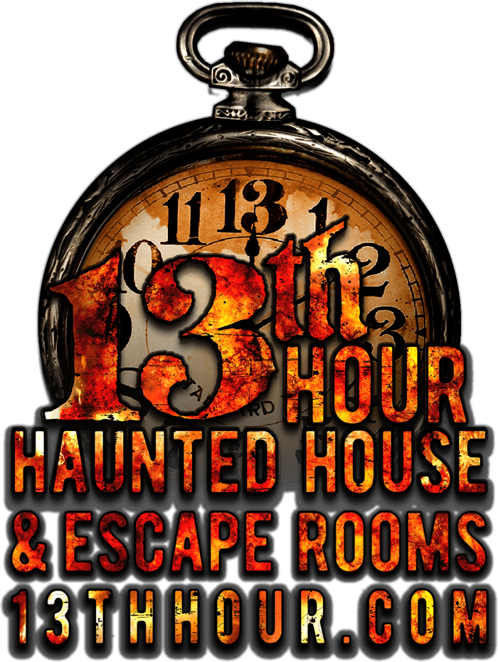 Graphic Library Download Th Hour Escape Room In Wharton - 13th Hour Haunted House Clipart (700x931), Png Download