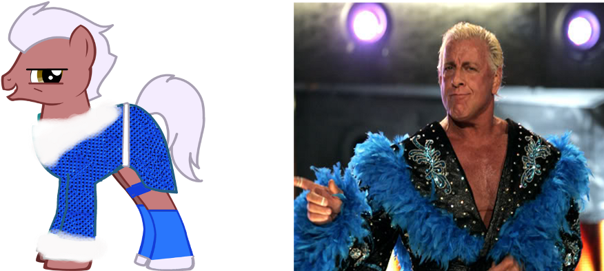 Kuren247, Human, Photo, Ponified, Rick Flair, Safe, - Ric Flair Slicked Back Clipart (900x395), Png Download