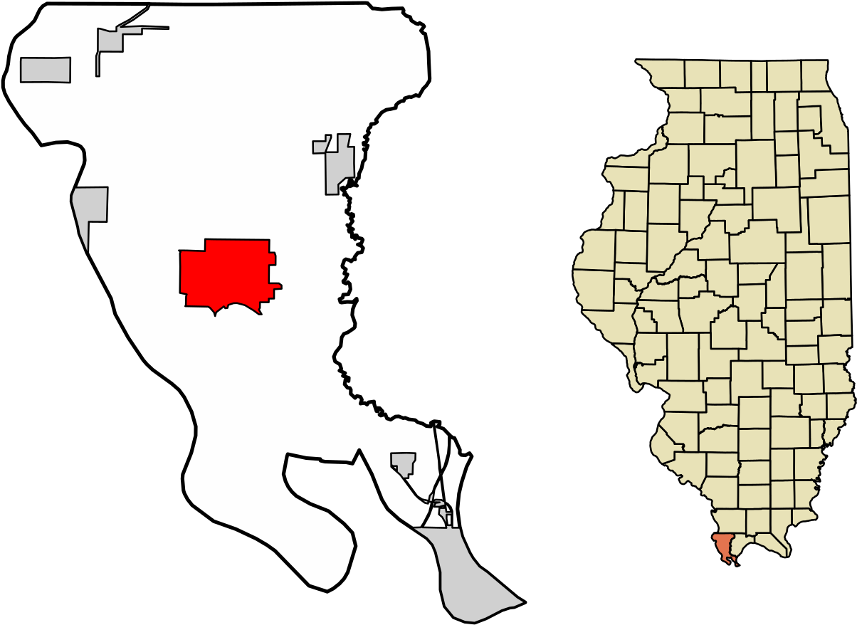 Alexander County Illinois Incorporated And Unincorporated County Illinois Clipart Large Size