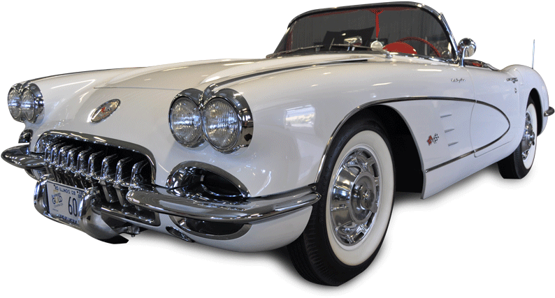 1960 Chevy Corvette - Antique Car Clipart (900x598), Png Download