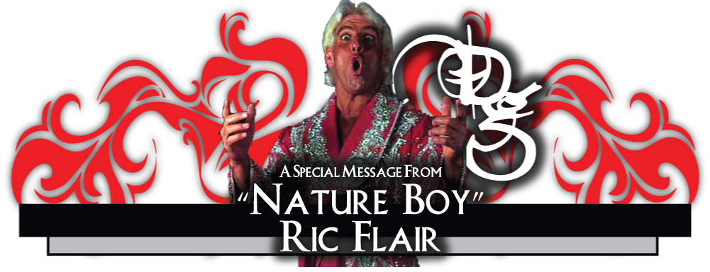 A Special Message From "nature Boy" Ric Flair And Commissioner - Ric Flair Woo Clipart (1001x384), Png Download