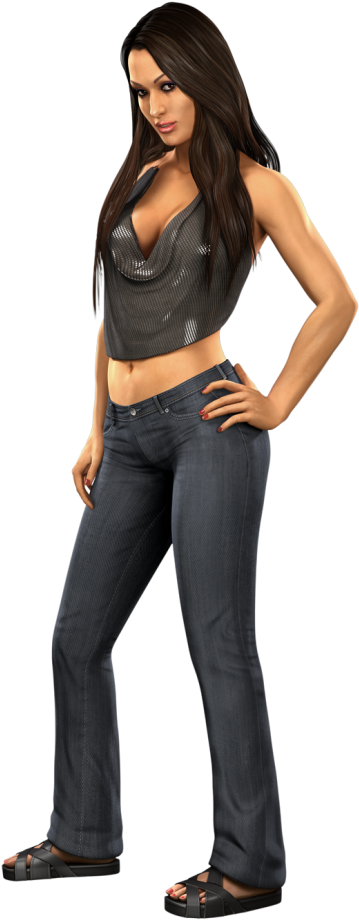 Svr2011 Render Nikkibella - Smackdown Vs Raw 2011 Divas Clipart (475x949), Png Download