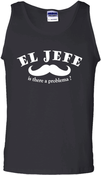 El Jefe Mustache Funny Mexican T- Clipart (600x600), Png Download
