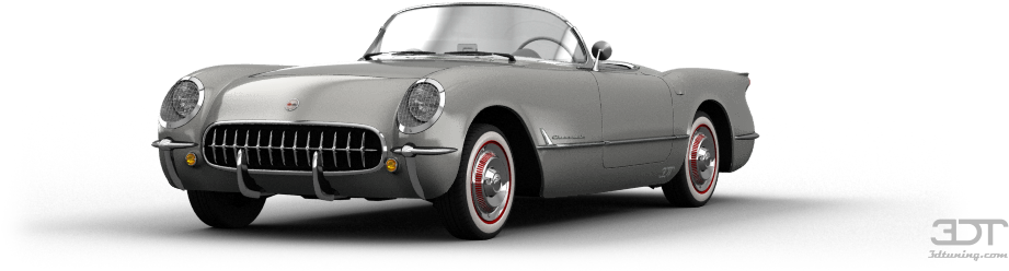 Chevrolet Corvette Convertible 1953 Tuning - 1953 Chevrolet Corvette Png Clipart (1004x373), Png Download