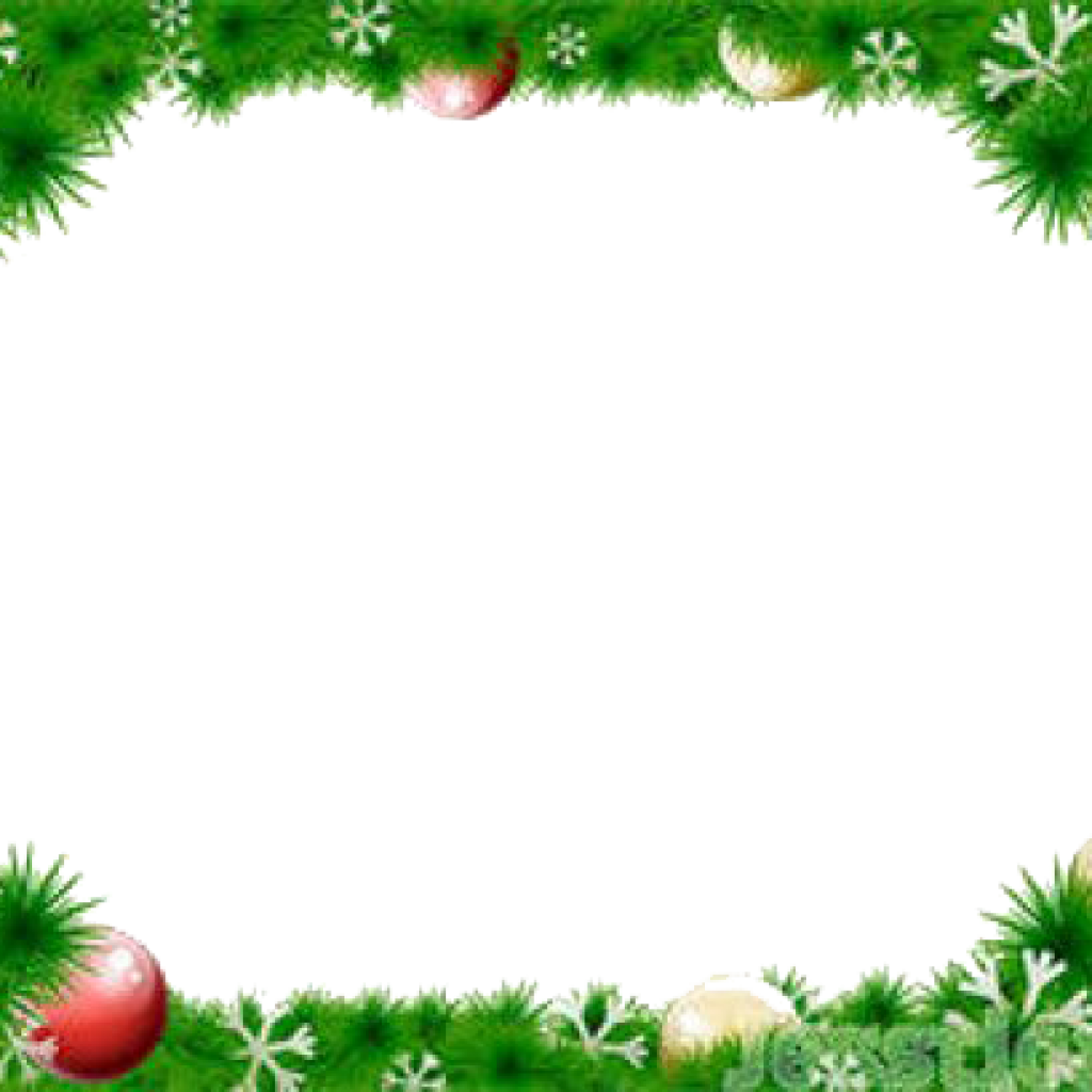1024 X 1024 20 - Christmas Wreath Vector Border Clipart (1024x1024), Png Download