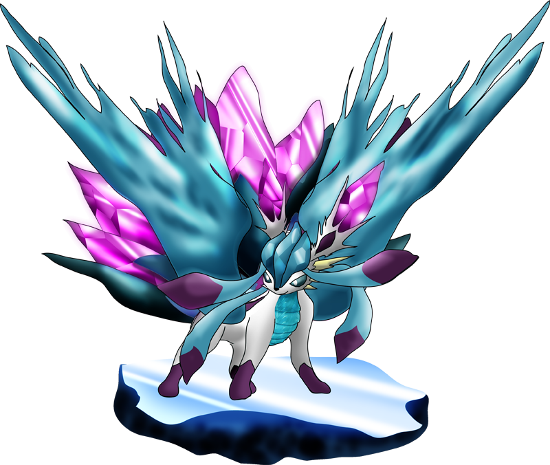 Pokemon Shiny Mega Glaceon Dragon Is A Fictional Character - Mega Glaceon Clipart (800x676), Png Download