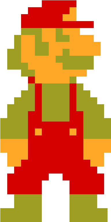 Big 8bit Mario - Super Mario Old Vs New Clipart (1200x1200), Png Download