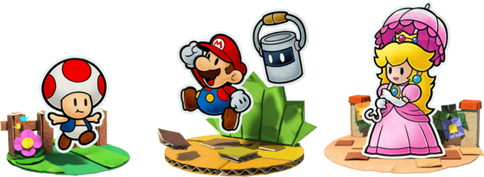 980 X 359 6 - Paper Mario Color Splash Peach Clipart (980x359), Png Download