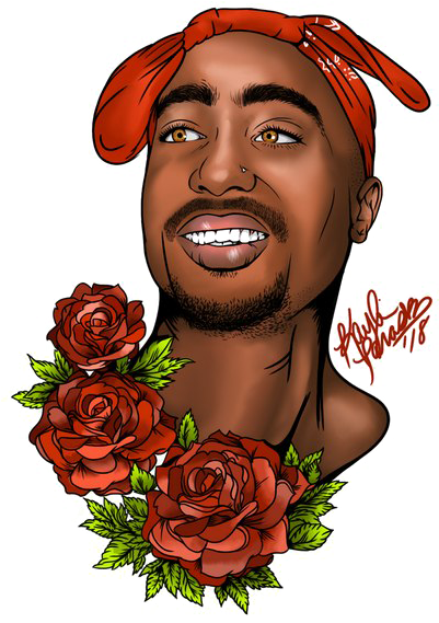Tupac Shakur Png Transparent File - Cartoon Drawings Of Tupac Clipart (540x720), Png Download