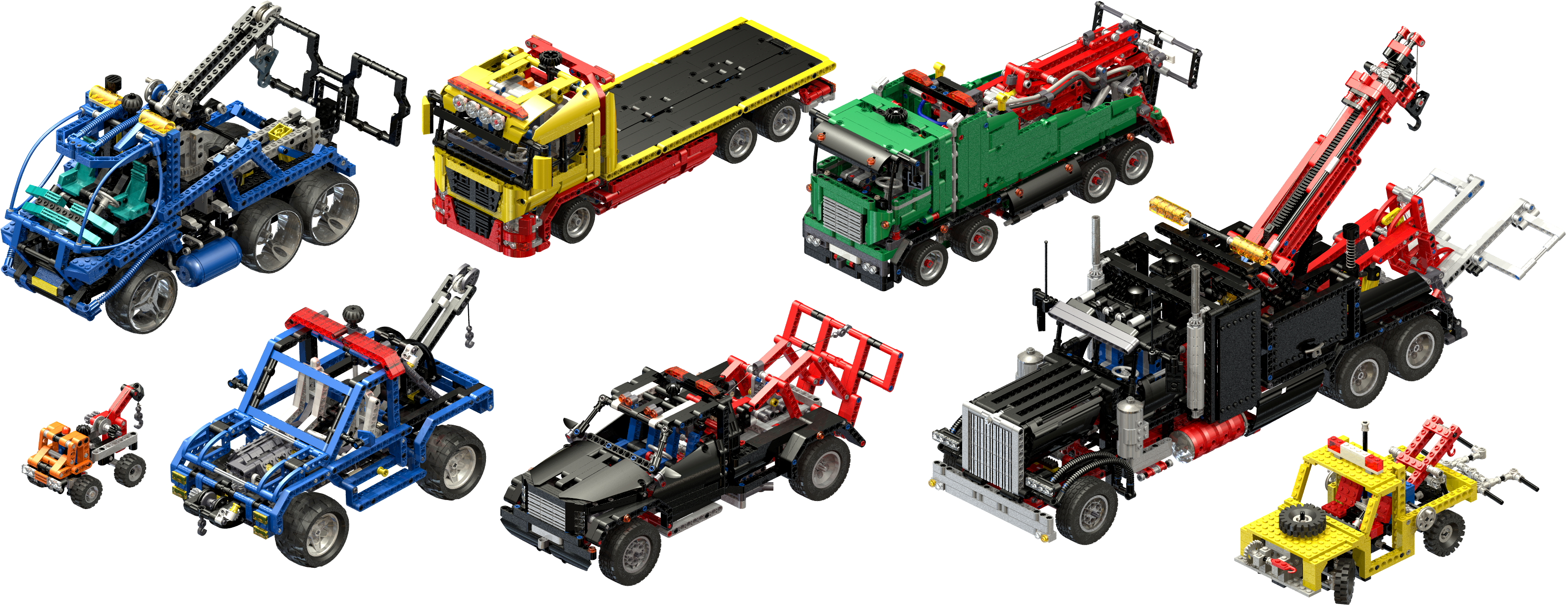 Tow Trucks Clipart (3224x1284), Png Download