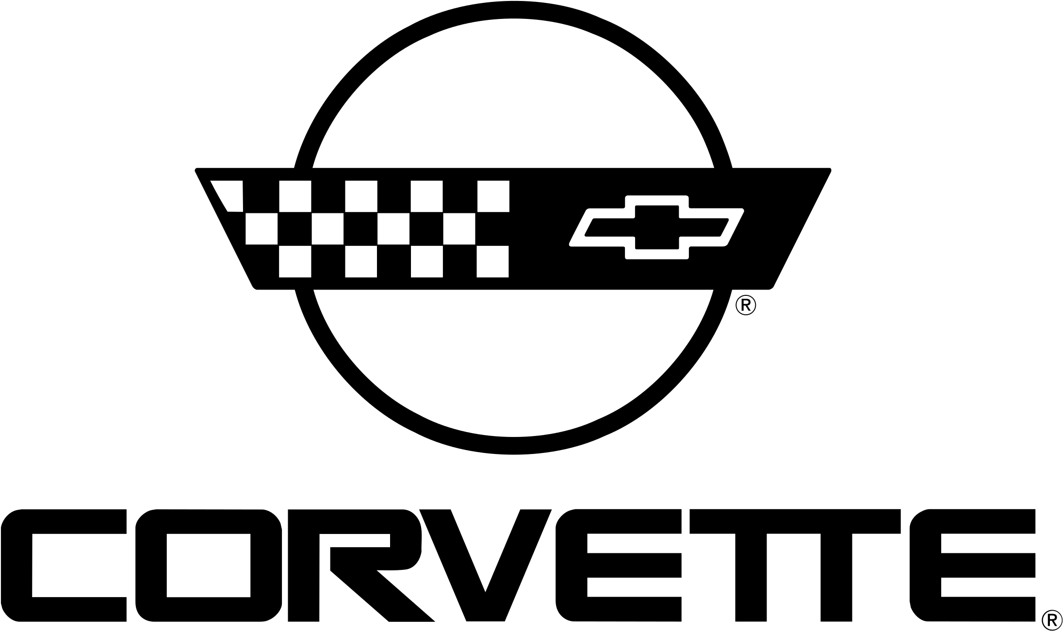 Corvette Logo Png Transparent - C4 Corvette Logo Clipart (2400x2400), Png Download