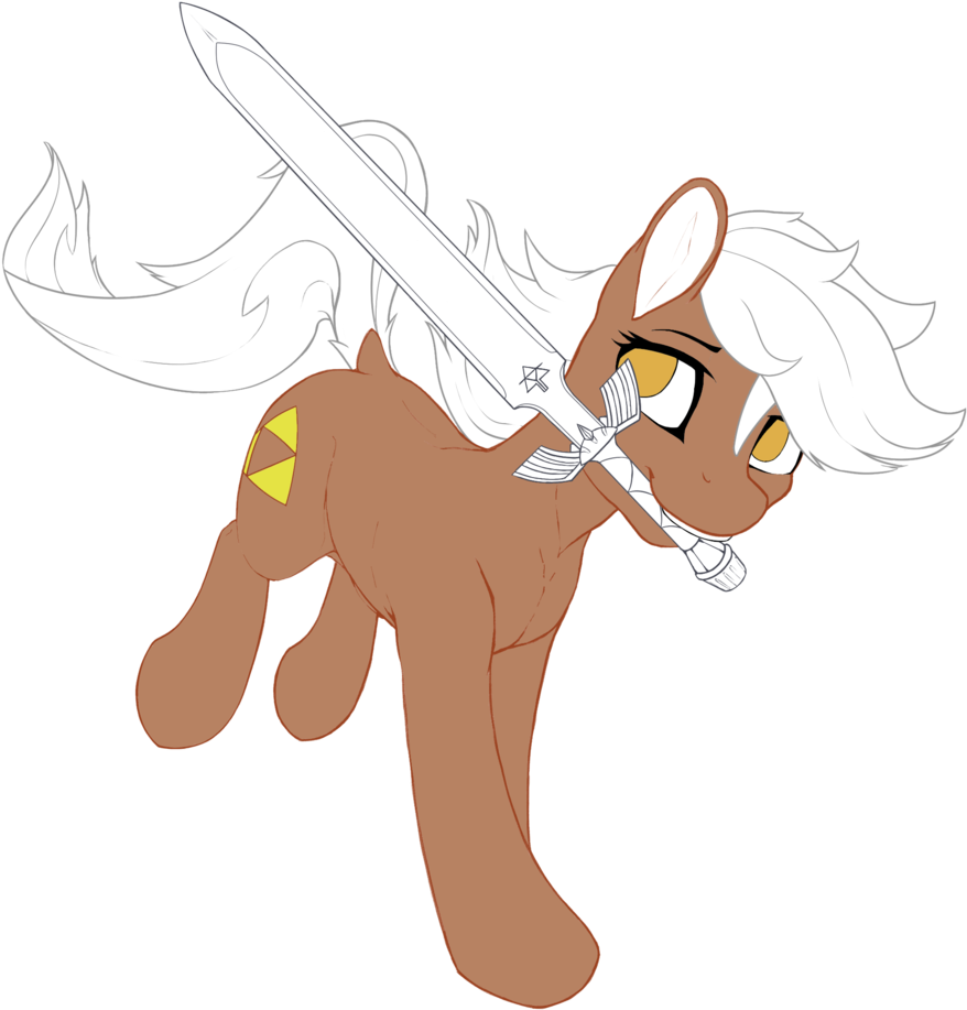 Earth Pony, Epona, Female, Mare, Master Sword, Mouth - Cartoon Clipart (1113x1024), Png Download
