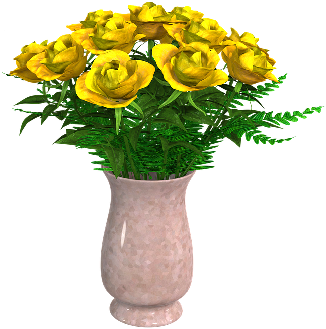Flowers, Bouquet, Flower Vase, Arrangement, Vase - Vase Clipart (683x720), Png Download