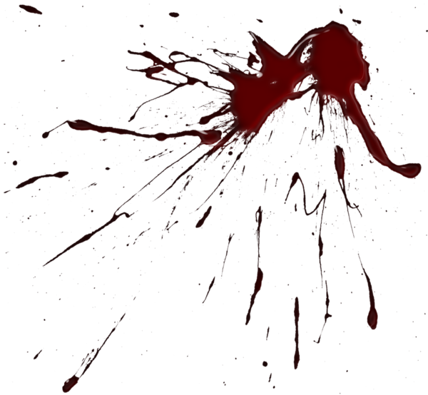 Blood Splatter Png Clipart Image - Blood Splatter Clipart Png Transparent Png (600x554), Png Download
