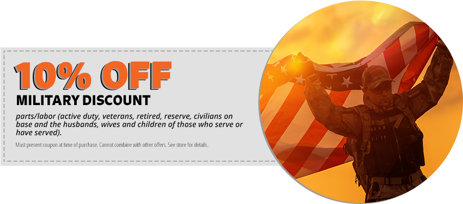 10% Military Discount Parts & Labor - Flyer Clipart (980x426), Png Download