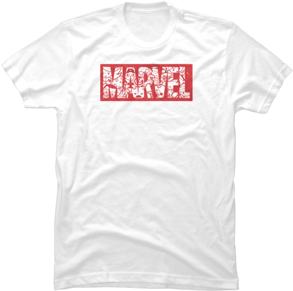 Marvel Logo Cartoon Heroes - Active Shirt Clipart (650x650), Png Download