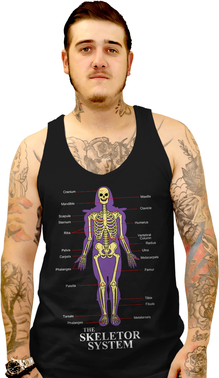 The Skeletor System - Tattoo Clipart (900x1322), Png Download
