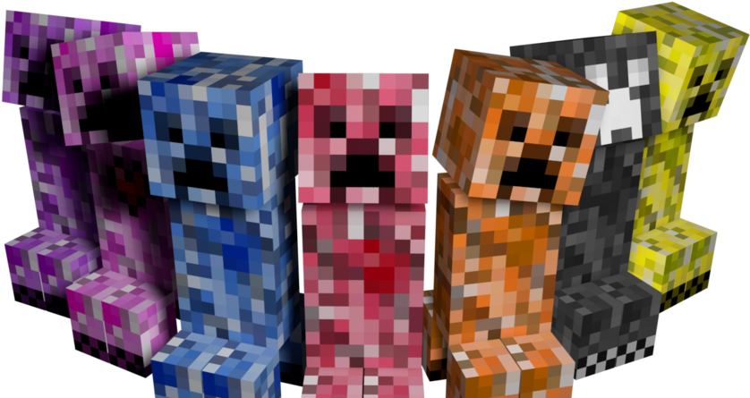 Add Many Different Types Of Creepers Elemental Creepers - Creeper Minecraft Mods Clipart (900x506), Png Download