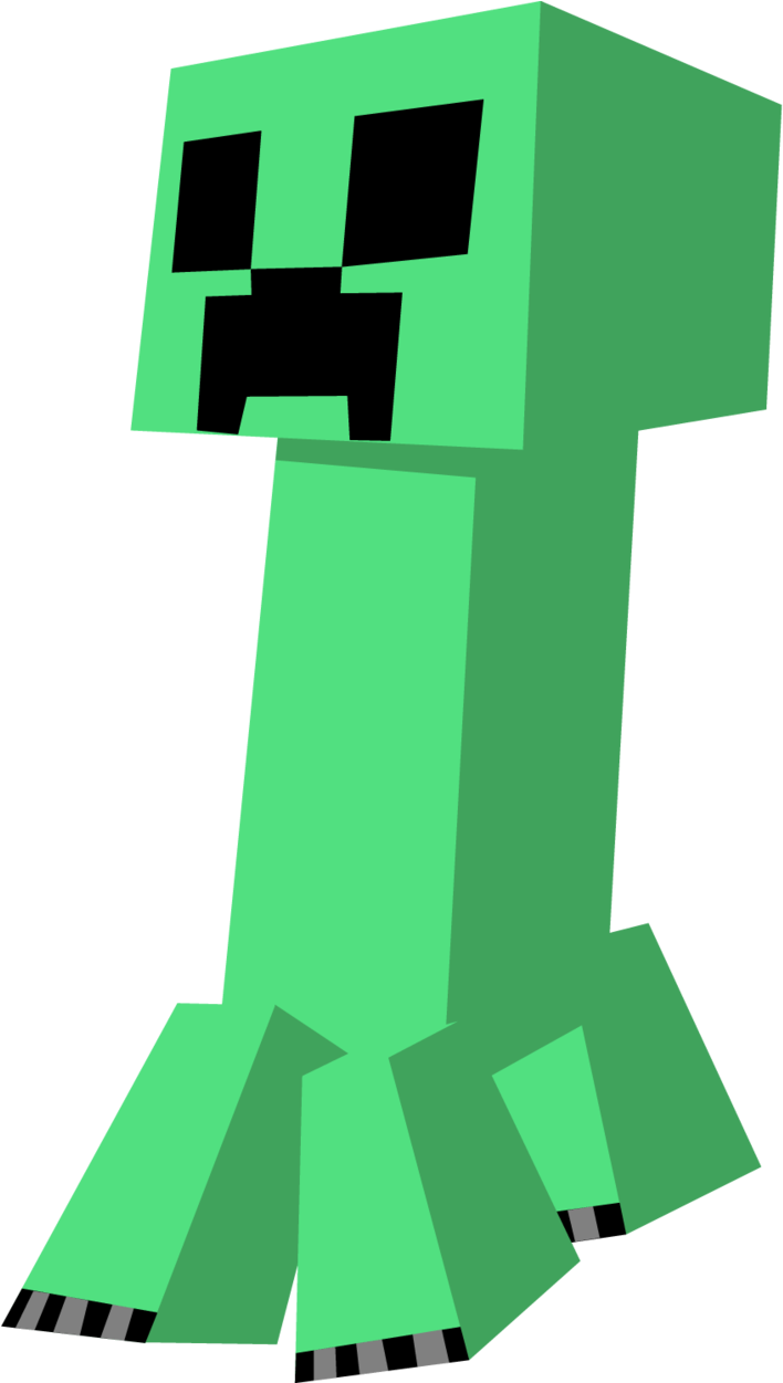 Minecraft Creeper - Cross Clipart (721x1250), Png Download