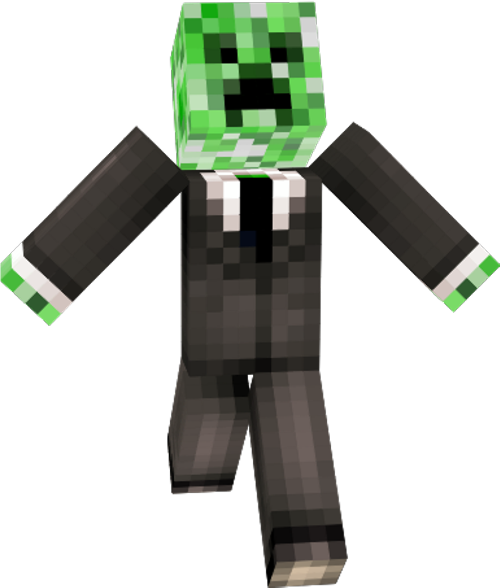 Minecraft Minecraft Creeper In A Suit Skin - Minecraft Creeper Face Clipart (1024x1239), Png Download