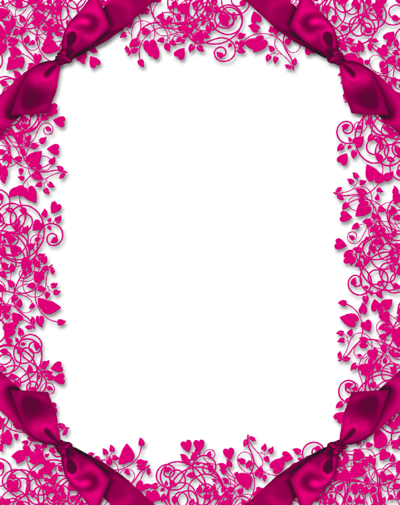 Pink Floral Border Png High Quality Image - Pink Floral Border Png Clipart (811x1024), Png Download