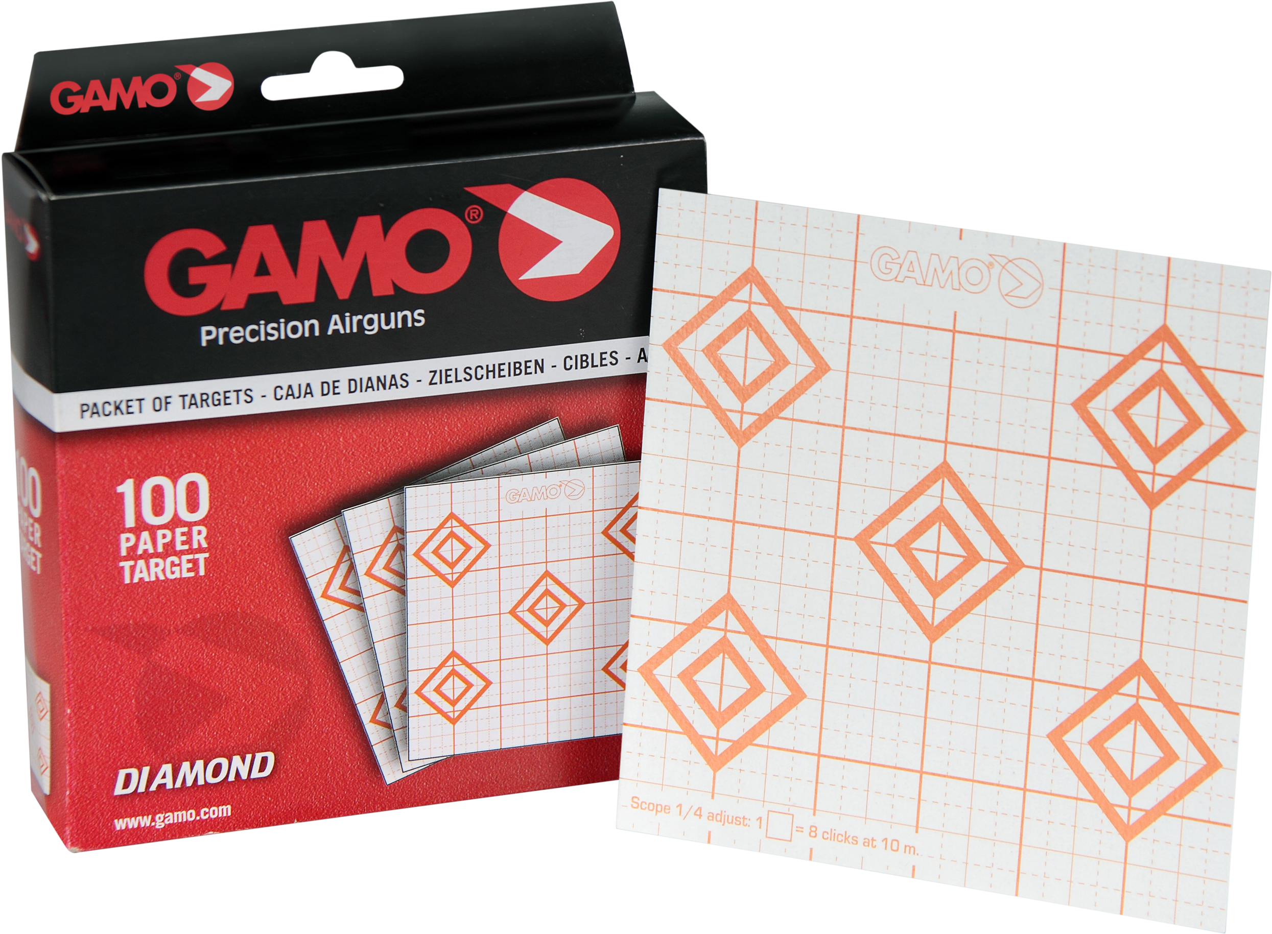 Air Gun Paper Targets Diamond 100 Piece Clipart (3543x2362), Png Download