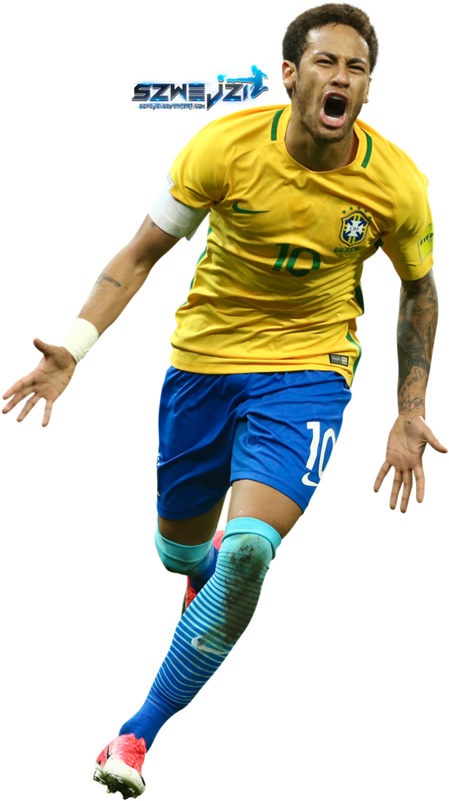 Neymar Brazil 2018 Png Clipart (668x1195), Png Download