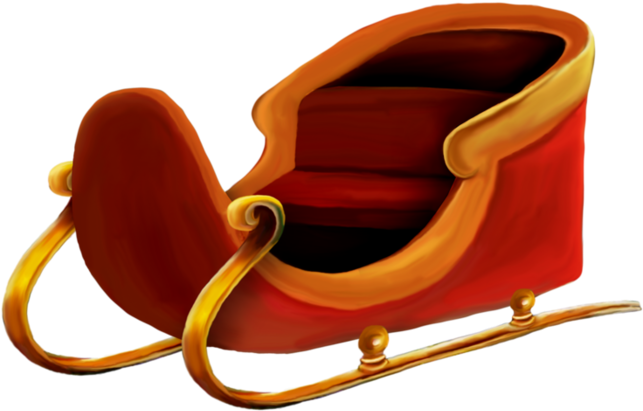 Santa Sleigh Png - Santas Sleigh Png Clipart (699x463), Png Download