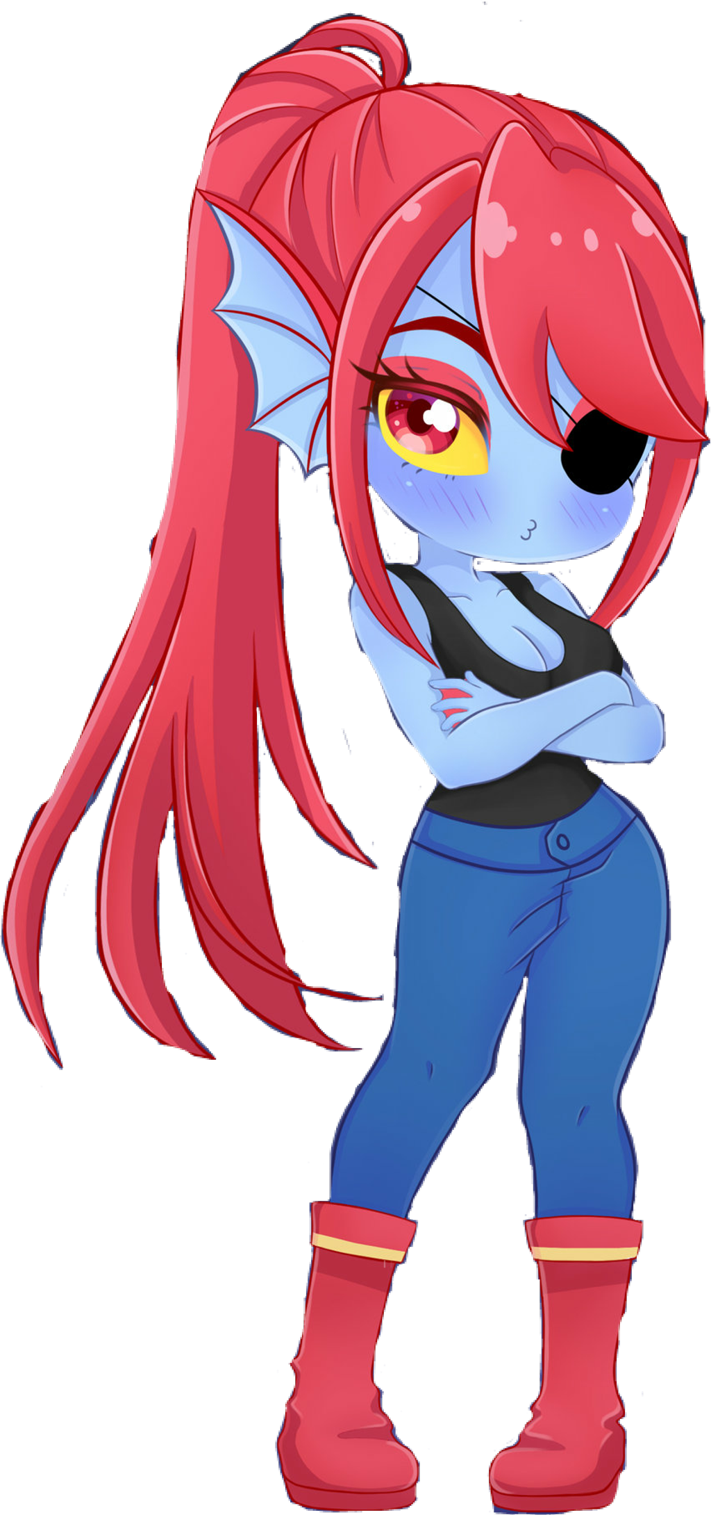 Undyne Sticker - Undertale Undyne Clipart (1024x2180), Png Download