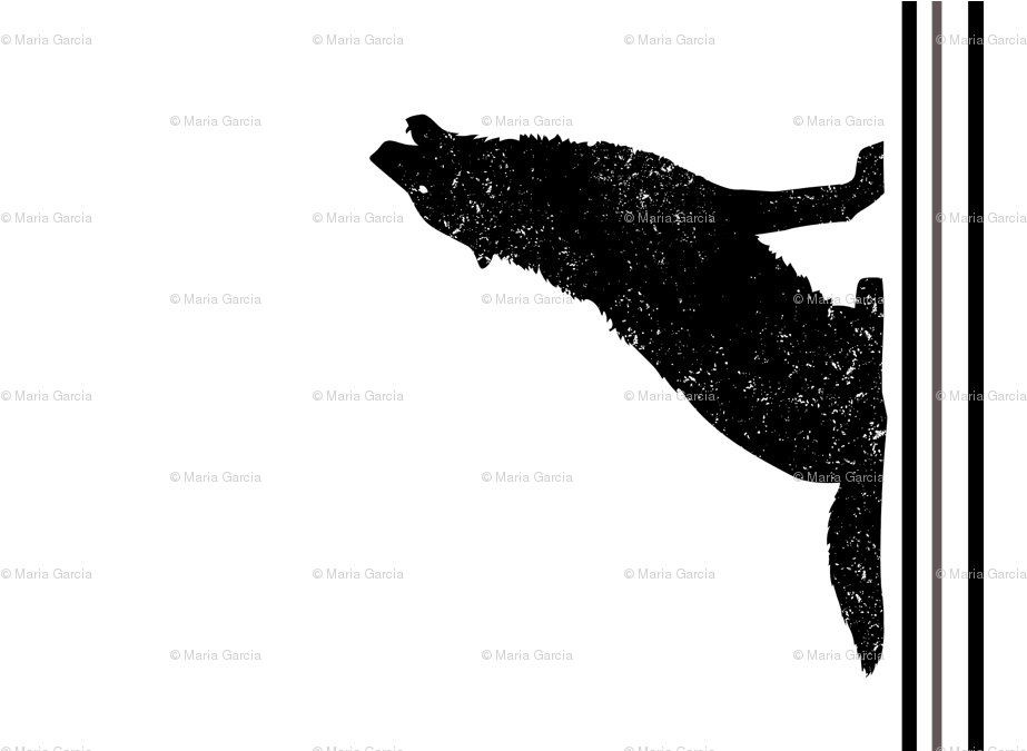 Gray Wolf Silhouette Tea Towel Wallpaper - Whale Clipart (1012x674), Png Download