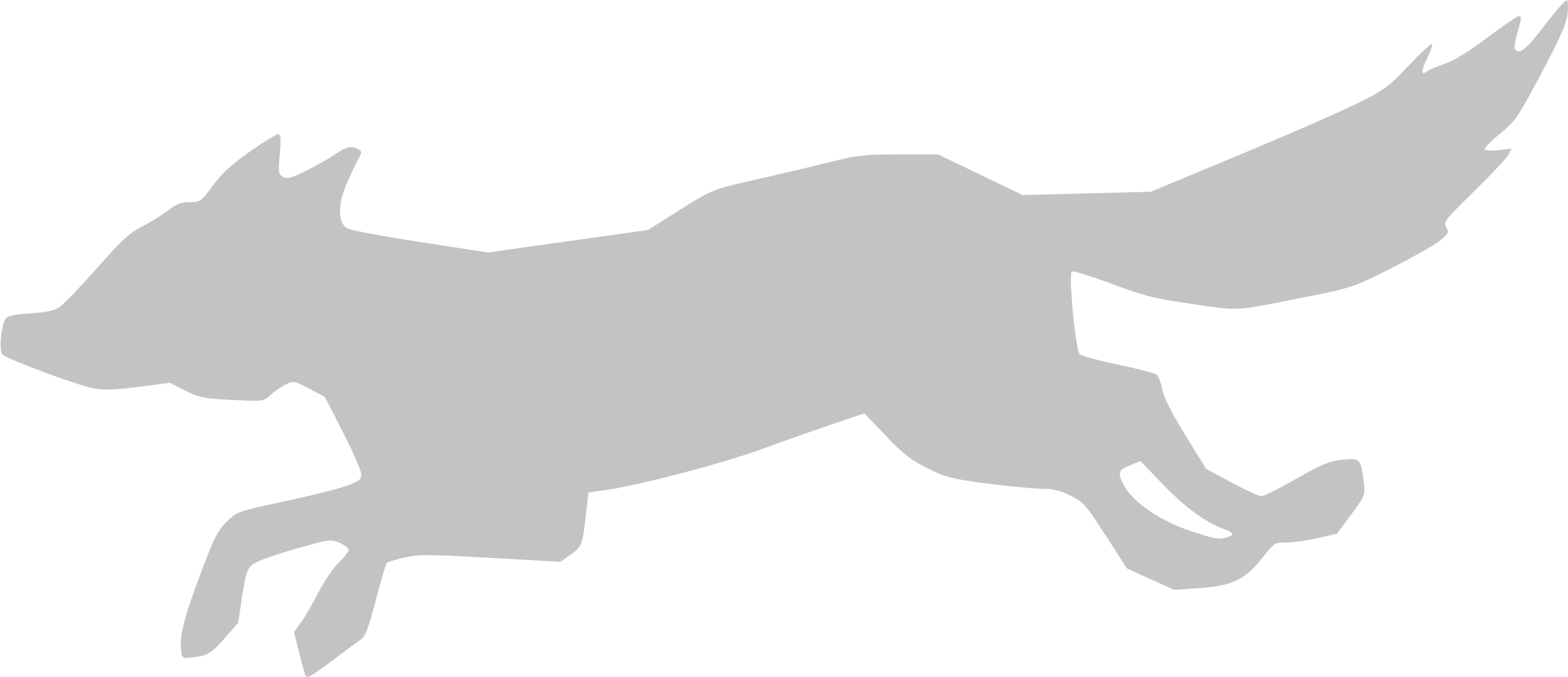 Gray Wolf Cliparts - Gray Wolf Clipart - Png Download (2291x990), Png Download
