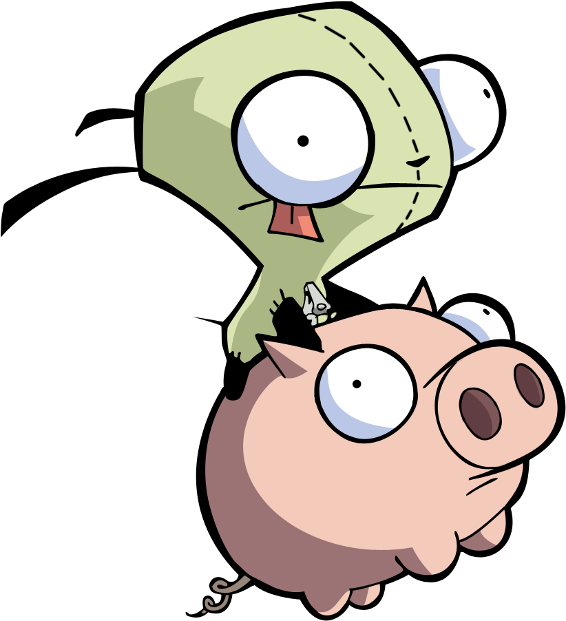 Gir Invader Zim Pig - Gir Invader Zim Cute Clipart (1048x1042), Png Download