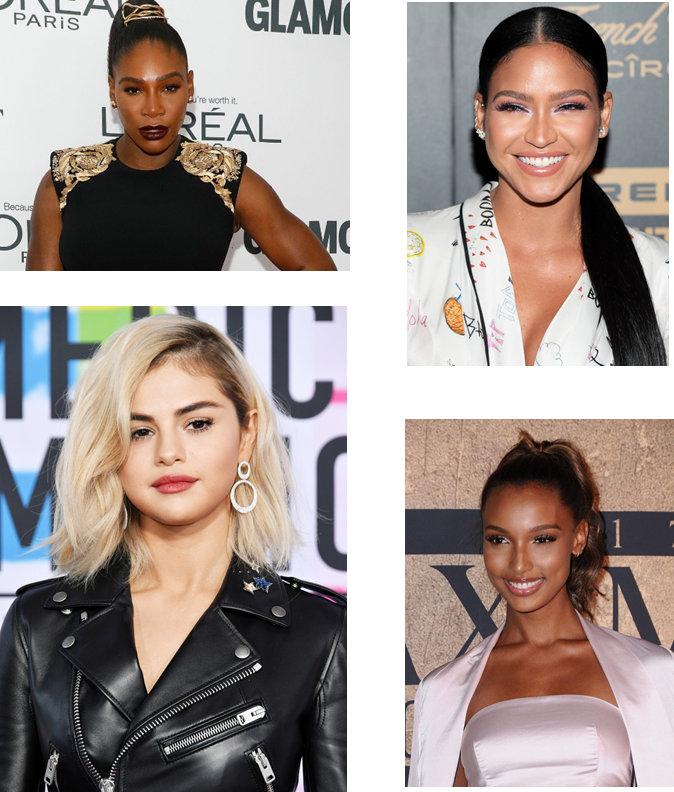 Serena Williams, Selena Gomez, Cassie And More - Best Hairstyles 2018 Women Clipart (674x792), Png Download