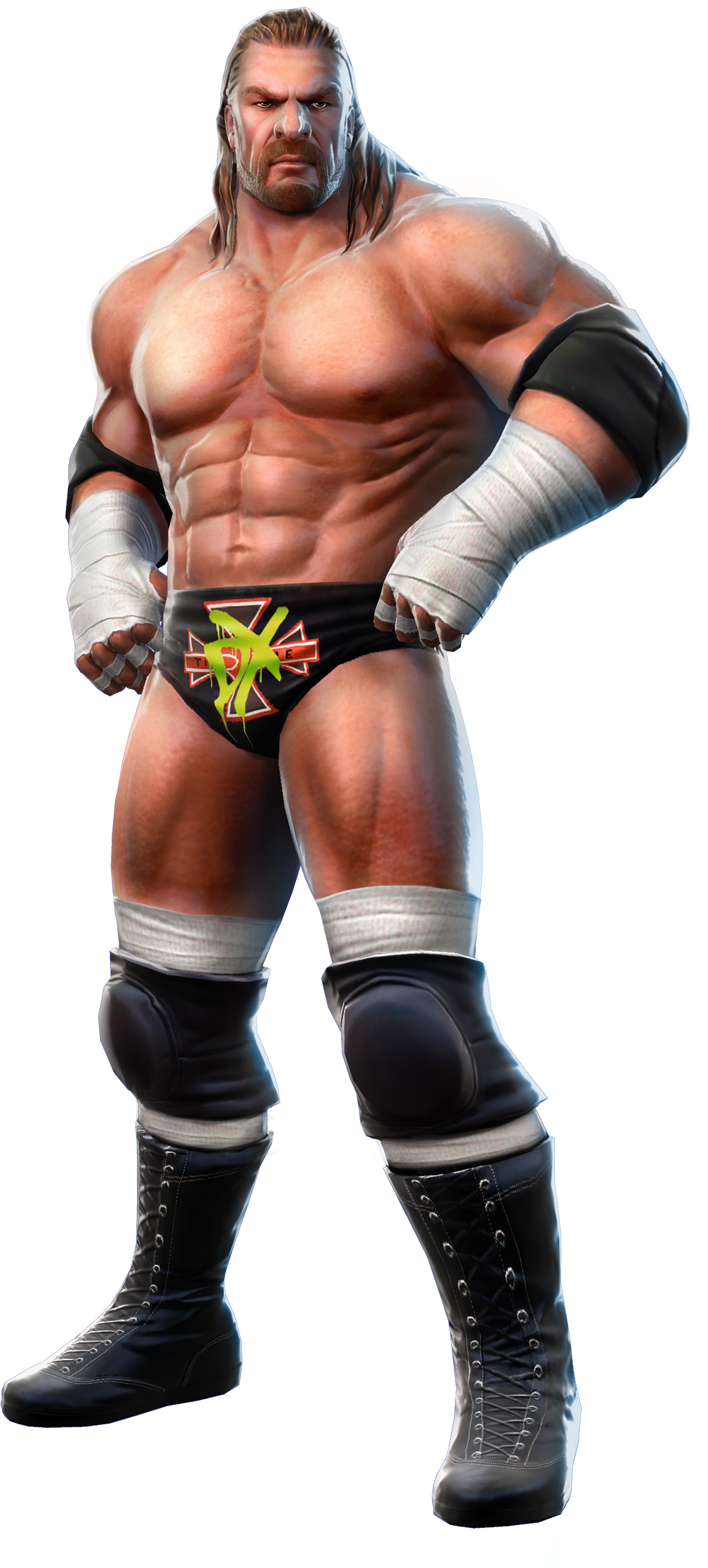 Wwe All Stars Wiki - Wwe Triple H Cartoon Clipart (1837x2750), Png Download