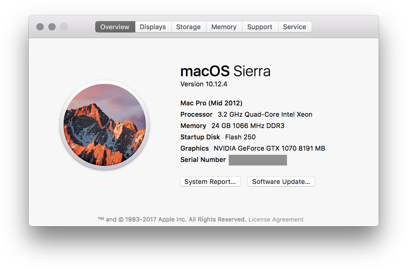 Getting An Nvidia 1070 Gpu Working On A Mac Pro 5, - Mac Os Sierra Version Clipart (1396x932), Png Download