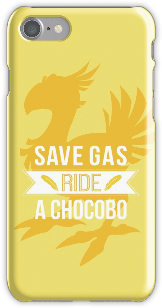 Save Gas Ride A Chocobo Iphone 7 Snap Case - Mobile Phone Case Clipart (750x1000), Png Download