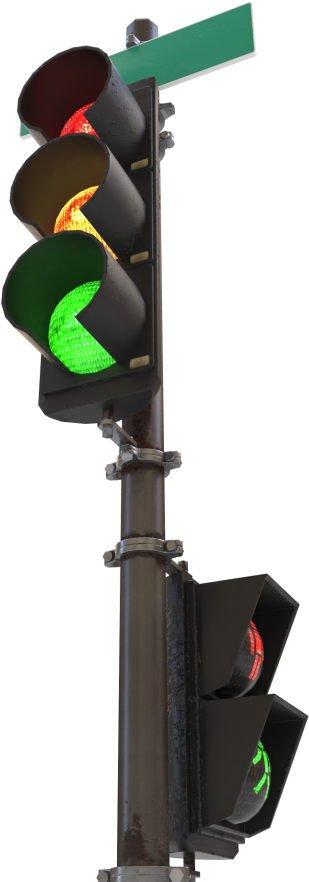 Traffic Light 3d Png - Traffic Light Obj Free Clipart (920x920), Png Download