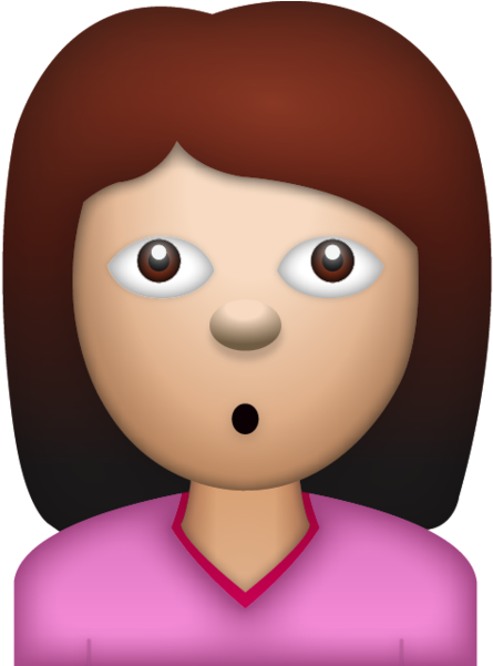 Woman Wondering Face Emoji - No X Emoji Clipart (600x600), Png Download