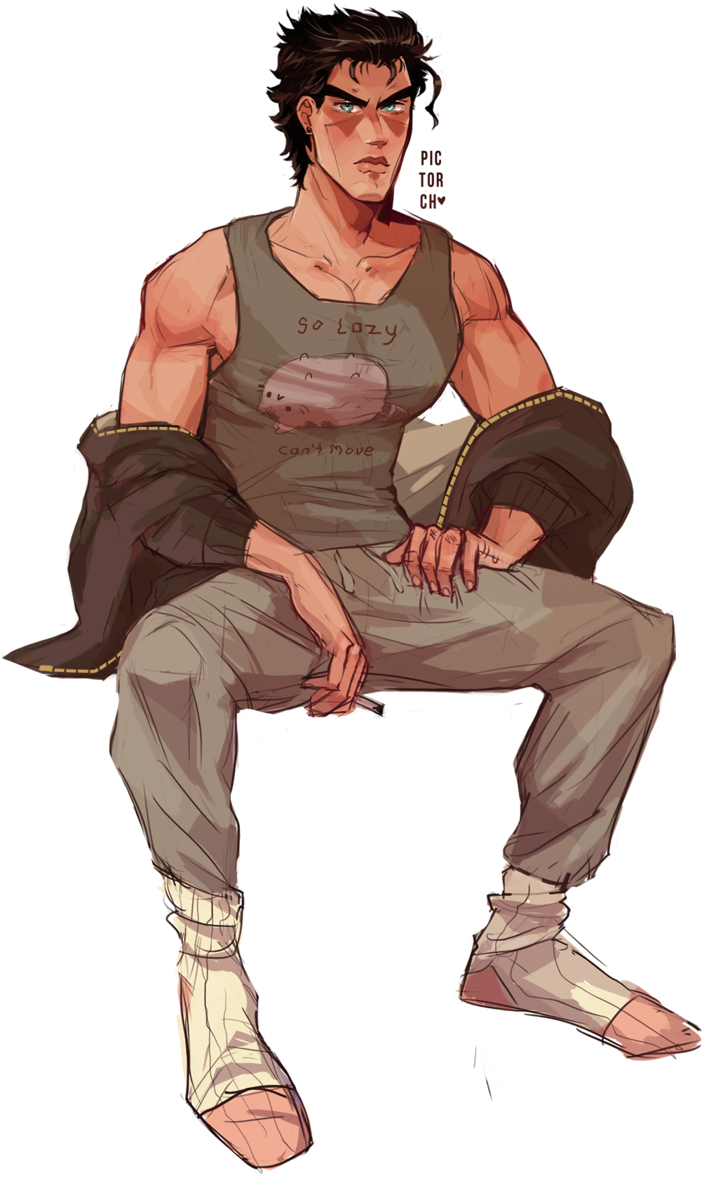 Morning Smokes Ft Comfy Jotaro - Jojo Bizarre Adventure Fanart Jojos Clipart (1280x1811), Png Download