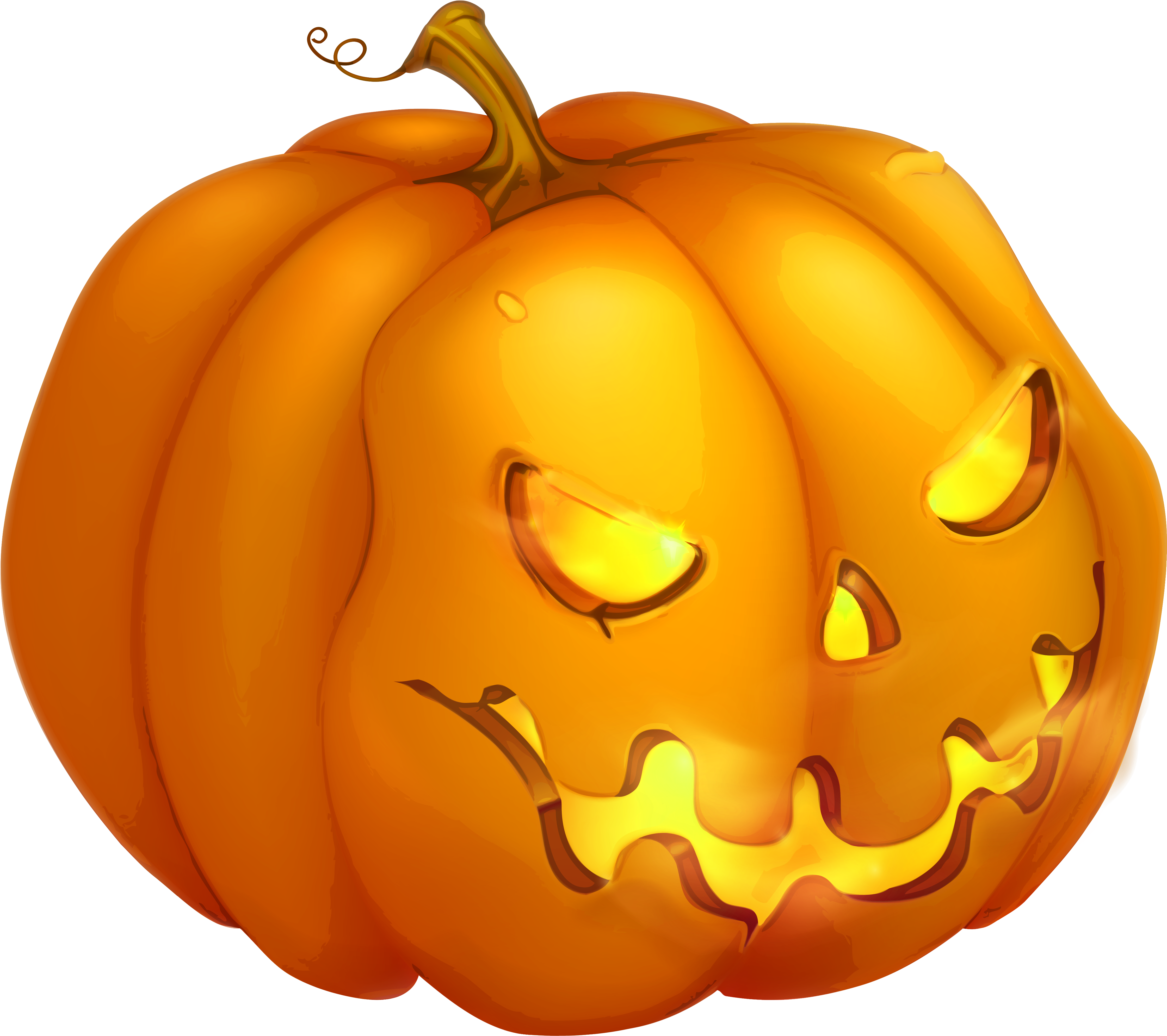 Evil Pumpkin Face Png - Halloween Pumpkin Clipart Png Transparent Png (4651x4183), Png Download