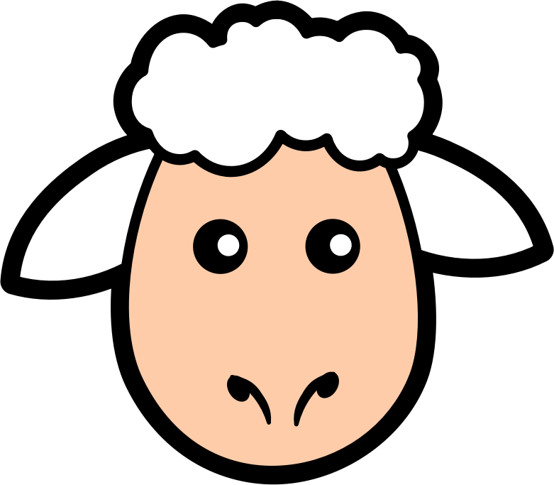 Sheep Face Clip Art - Png Download (600x524), Png Download