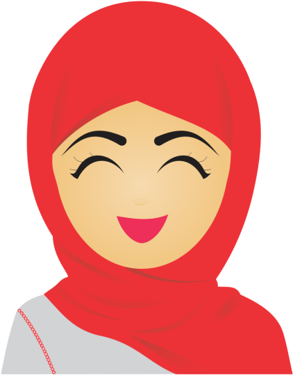 Muslim Emoji Set Cute Expressions - Woman Clipart (640x640), Png Download