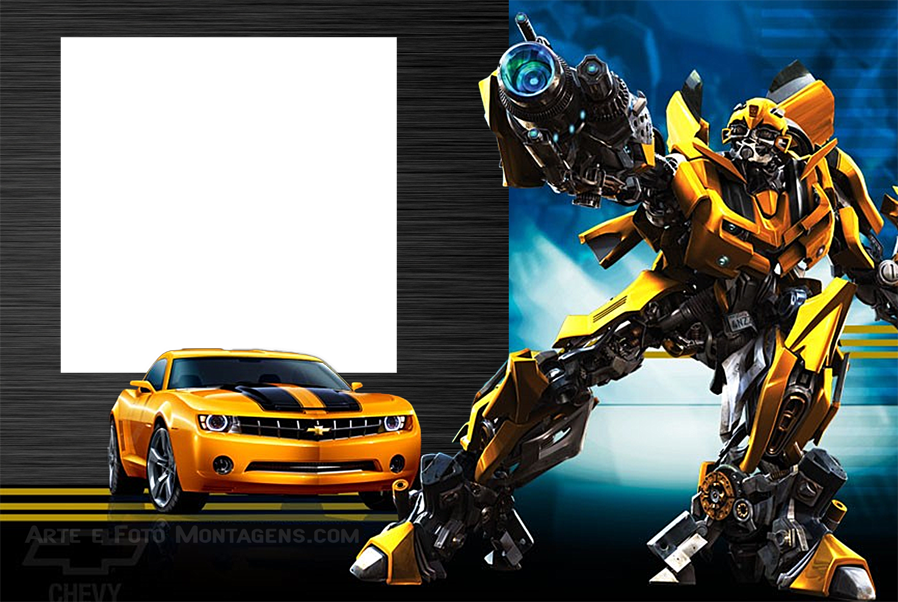 Montagem Para Fotos - Invitaciones De Transformers Para Editar Clipart (898x602), Png Download