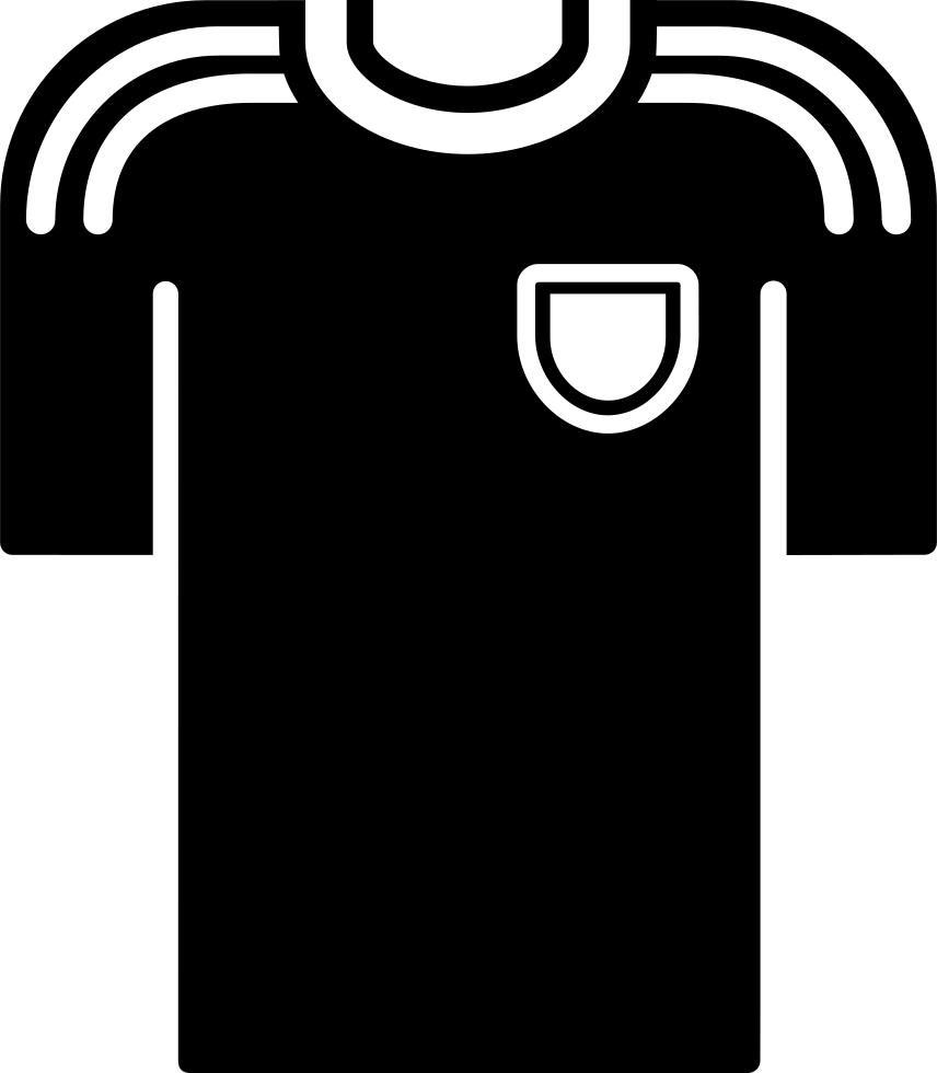 Black T-shirt Of A Soccer Player Comments - Camisa De Futbol Vector Clipart (856x980), Png Download