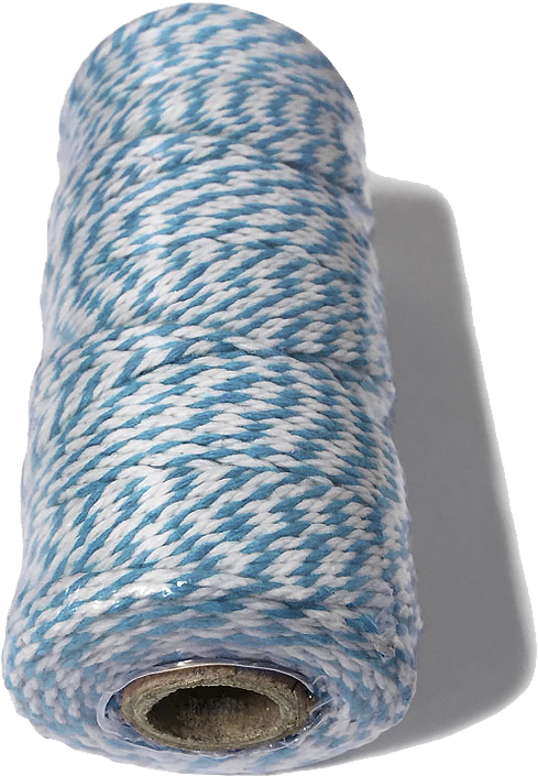 Teal And White Bakers Twine Clipart (489x705), Png Download