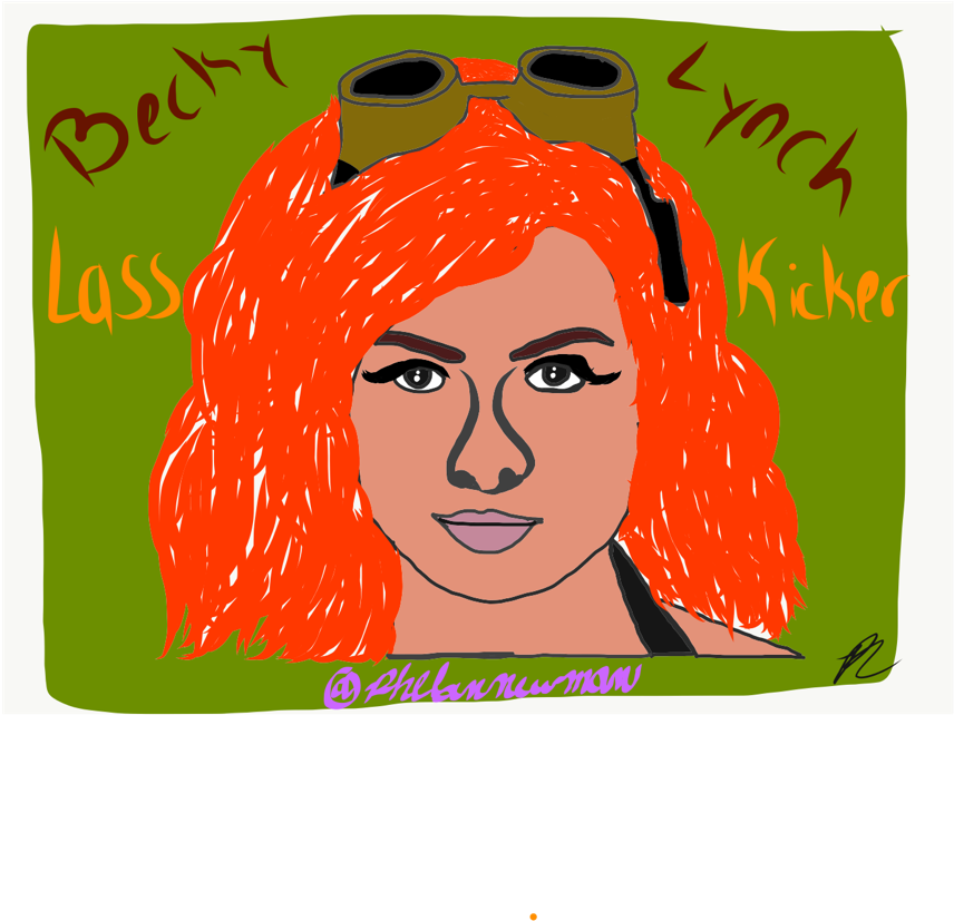Becky Lynch Wwe Art Straight Fire Lass Kicker Phelannewman - Illustration Clipart (1280x960), Png Download